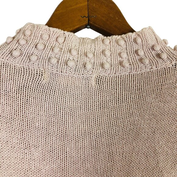 Vtg Laura Gayle Pink Embroidered Knit Sweater Women’s Large Floral Ribbon - Picture 8 of 9